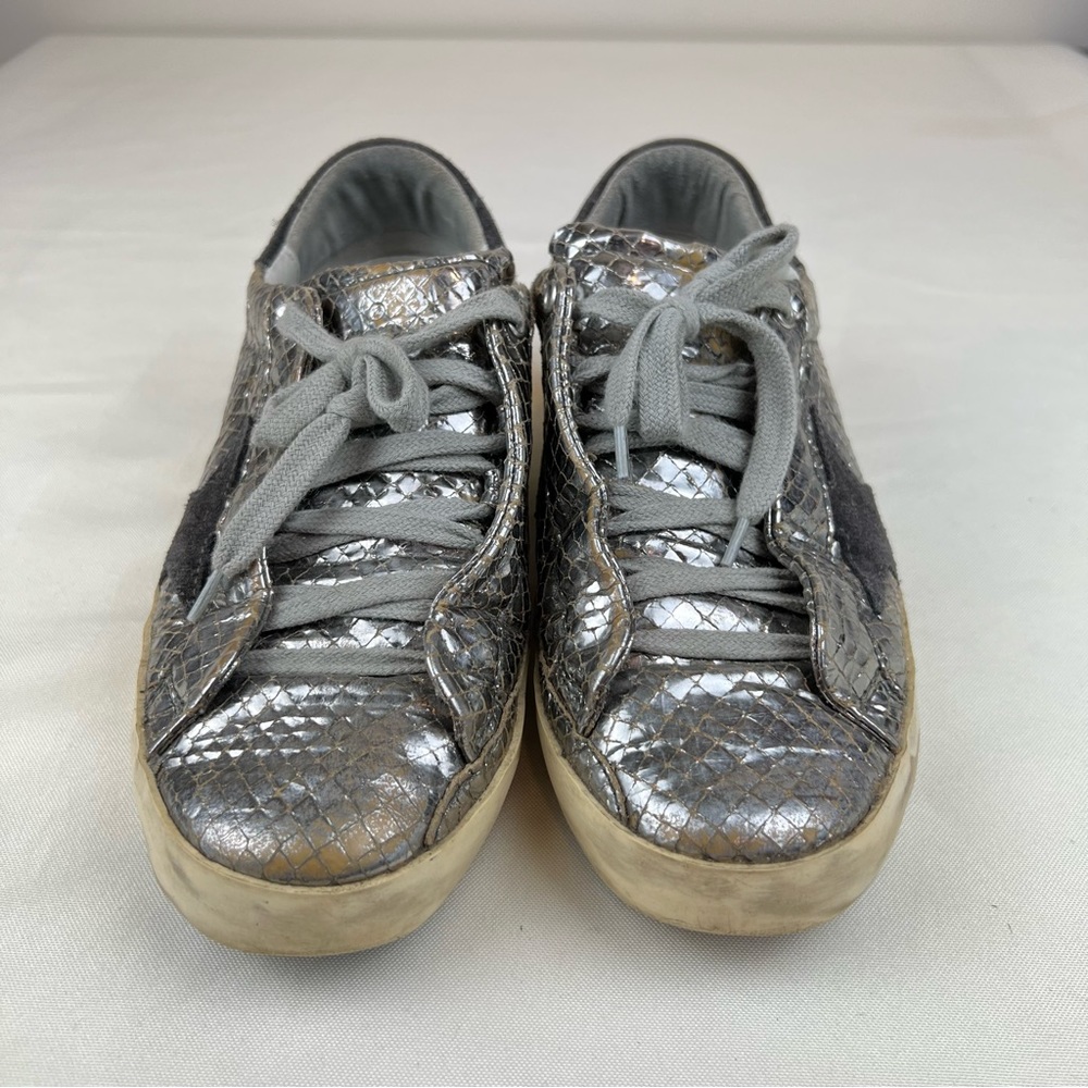 GOLDEN GOOSE Leather Animal Print Sneakers, Size 37 EU - Picture 2 of 15